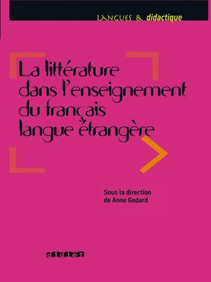 cover image of Littérature dans l'enseignement du FLE--Ebook